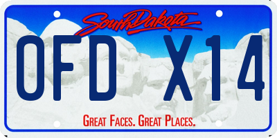 SD license plate 0FDX14