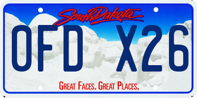 SD license plate 0FDX26