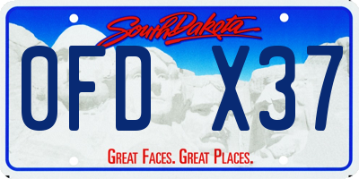 SD license plate 0FDX37