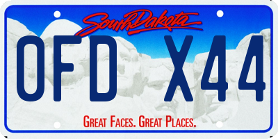 SD license plate 0FDX44