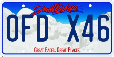 SD license plate 0FDX46