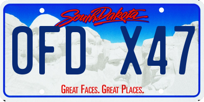 SD license plate 0FDX47