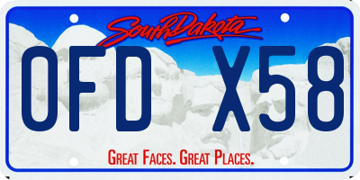 SD license plate 0FDX58
