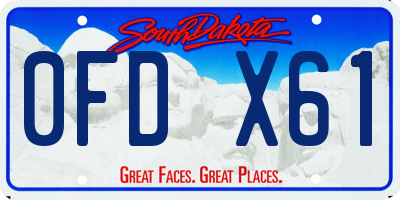SD license plate 0FDX61