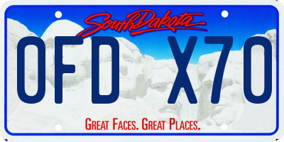 SD license plate 0FDX70
