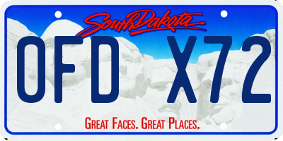 SD license plate 0FDX72