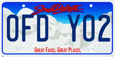 SD license plate 0FDY02