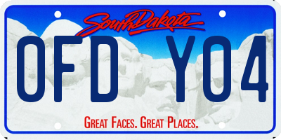 SD license plate 0FDY04