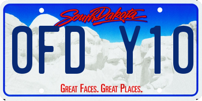 SD license plate 0FDY10