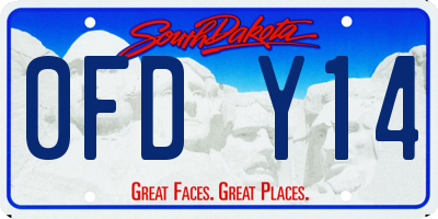SD license plate 0FDY14