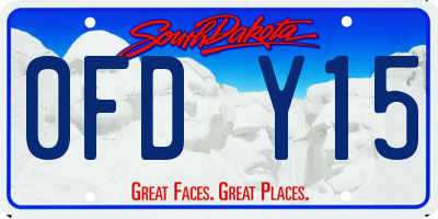 SD license plate 0FDY15