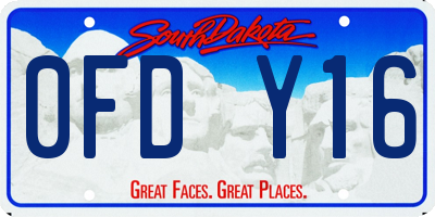 SD license plate 0FDY16