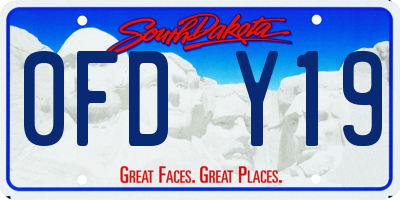 SD license plate 0FDY19