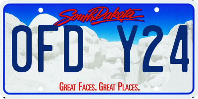 SD license plate 0FDY24