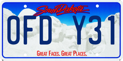 SD license plate 0FDY31