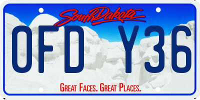 SD license plate 0FDY36