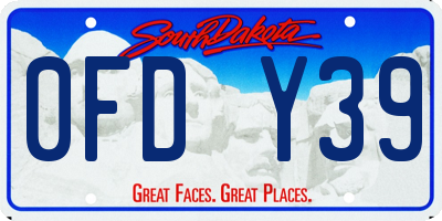SD license plate 0FDY39