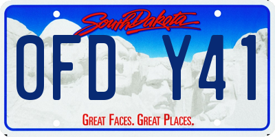 SD license plate 0FDY41