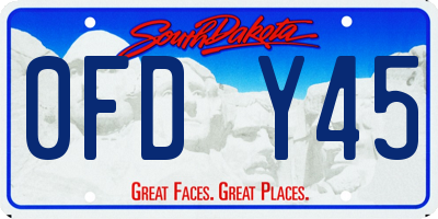SD license plate 0FDY45