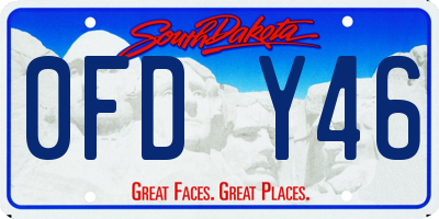 SD license plate 0FDY46