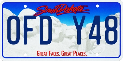 SD license plate 0FDY48