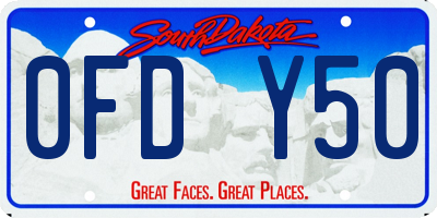 SD license plate 0FDY50