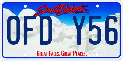 SD license plate 0FDY56