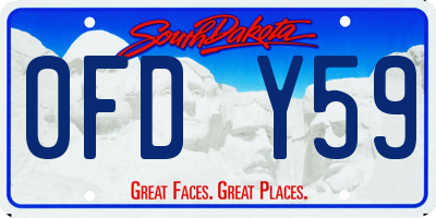 SD license plate 0FDY59