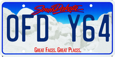 SD license plate 0FDY64