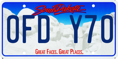 SD license plate 0FDY70