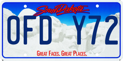 SD license plate 0FDY72