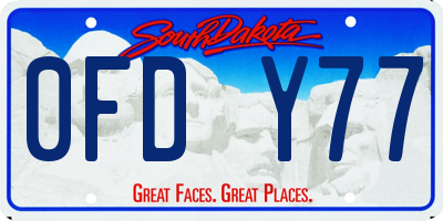 SD license plate 0FDY77