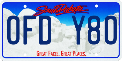 SD license plate 0FDY80