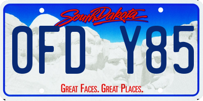 SD license plate 0FDY85