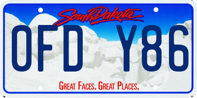 SD license plate 0FDY86