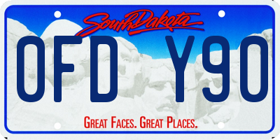 SD license plate 0FDY90