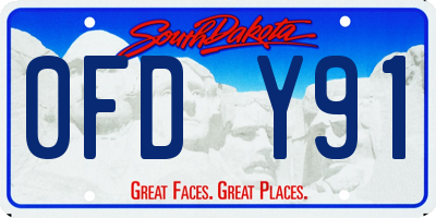 SD license plate 0FDY91