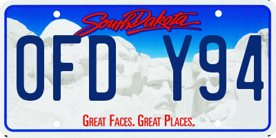 SD license plate 0FDY94