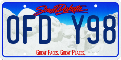 SD license plate 0FDY98