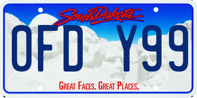 SD license plate 0FDY99