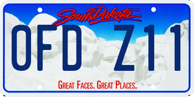 SD license plate 0FDZ11