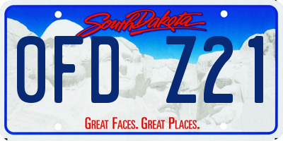 SD license plate 0FDZ21