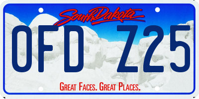 SD license plate 0FDZ25