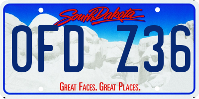 SD license plate 0FDZ36