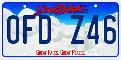 SD license plate 0FDZ46