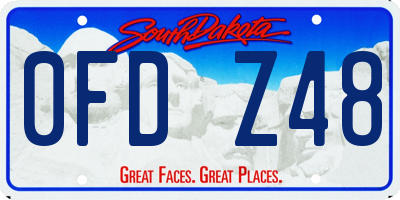 SD license plate 0FDZ48