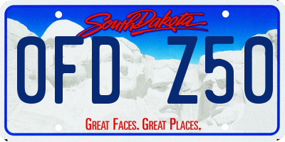 SD license plate 0FDZ50