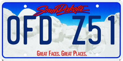 SD license plate 0FDZ51
