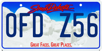 SD license plate 0FDZ56