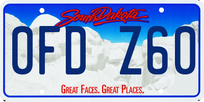 SD license plate 0FDZ60